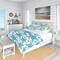 Designart 'Pattern of Blue Starfish' Coastal Bedding Set - Duvet Cover & Shams